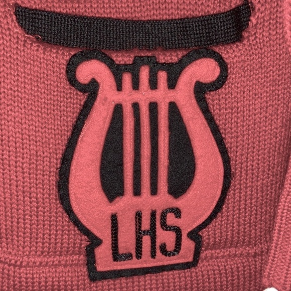 Vtg Letterman’s Wool HS Varsity Cardigan Tennis 🎾 Men’s size M Intra Mural LHS  - Picture 4 of 7